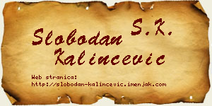 Slobodan Kalinčević vizit kartica